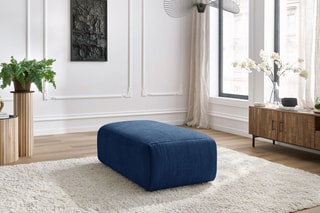 Pouf Jeanne - Bleu foncé - En polyester
