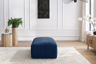 Pouf Jeanne - Bleu foncé - En polyester