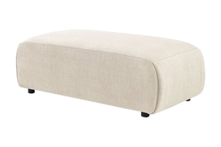 Pouf Jeanne - Beige - En tissu velours