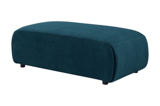 Pouf Jeanne - Bleu foncé - En tissu velours