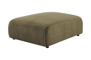 Pouf Jeanne - Vert - En tissu velours