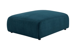 Pouf Jeanne - Gris foncé - En tissu velours