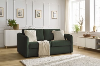 Canapé convertible Lenny - Vert - Couchage 133 x 195 cm
