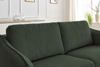 Canapé convertible Lenny - Vert - Couchage 133 x 195 cm