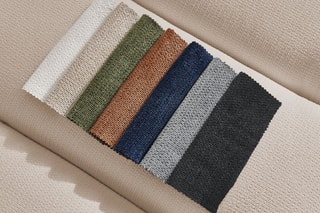Canapé d’angle droit Talia - Beige - 3 places - En tissu chiné