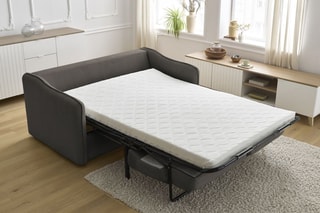 Canapé convertible Lenny - Taupe - Couchage 133 x 195 cm