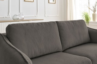 Canapé convertible Lenny - Taupe - Couchage 133 x 195 cm