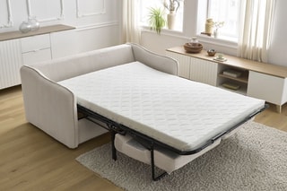 Canapé convertible Lenny - Beige - Couchage 133 x 195 cm