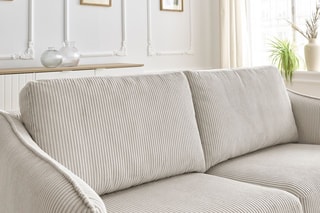 Canapé convertible Lenny - Beige - Couchage 133 x 195 cm