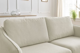 Canapé convertible Lenny - Beige - Couchage 133 x 195 cm