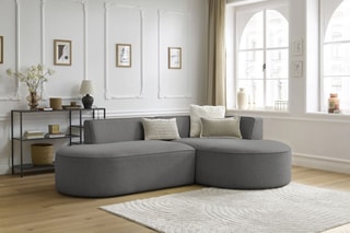 Canapé d'angle droit Rousseau - Gris foncé