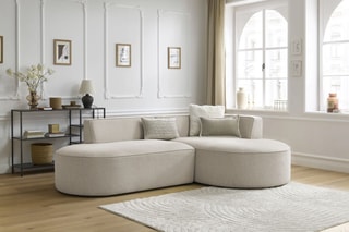 Canapé d'angle droit Rousseau - Beige