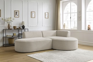 Canapé d'angle droit Rousseau - Beige