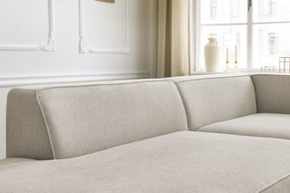 Canapé d'angle droit Rousseau - Beige