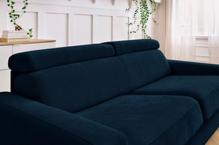Canapé convertible Monaco - 
Bleu marine - Couchage 140 x 190 cm