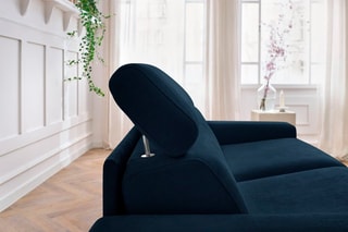Canapé convertible Monaco - 
Bleu marine - Couchage 140 x 190 cm
