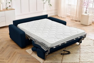 Canapé convertible Monaco - 
Bleu marine - Couchage 140 x 190 cm