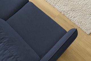 Canapé convertible Lenny - Bleu foncé - Couchage 133 x 195 cm