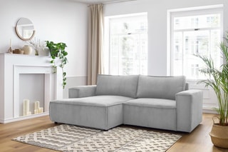 Canapé d'angle gauche Nihad compact - 
Gris clair