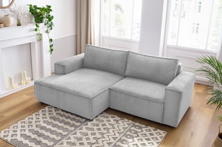 Canapé d'angle gauche Nihad compact - 
Gris clair