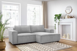 Canapé d'angle droit Nihad compact - 
Gris clair