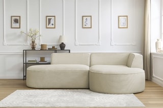 Canapé d'angle droit Rousseau - Beige