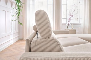 Canapé d'angle réversible convertible Monaco - Beige - Couchage 190 x 140 cm