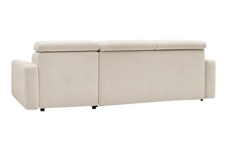 Canapé d'angle réversible convertible Monaco - Beige - Couchage 190 x 140 cm