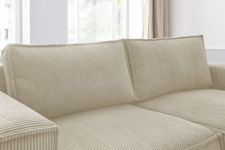 Canapé d'angle droit Nihad compact - 
Beige