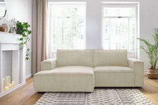 Canapé d'angle gauche Nihad compact - 
Beige
