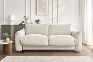 Canapé convertible Lenny - Beige - Couchage 140 x 190 cm