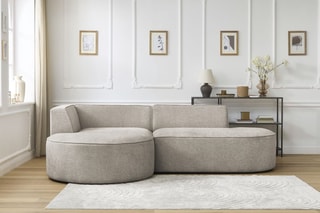 Canapé d'angle gauche Rousseau - Beige
