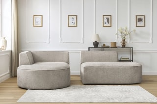 Canapé d'angle gauche Rousseau - Beige
