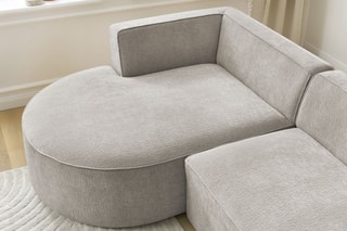 Canapé d'angle gauche Rousseau - Beige