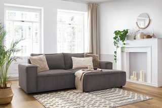 Canapé d'angle droit Nihad - Taupe