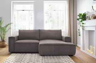 Canapé d'angle droit Nihad - Taupe