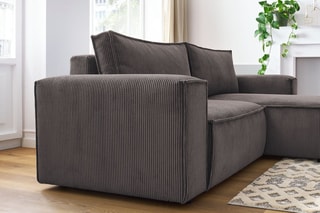 Canapé d'angle droit Nihad - Taupe