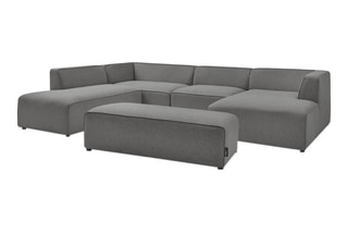 Ensemble salon Megeve - 6 places - Gris foncé chiné