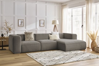 Canapé d'angle droit Zephyr - Taupe