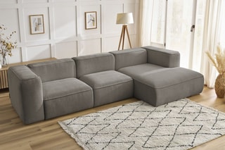 Canapé d'angle droit Zephyr - Taupe