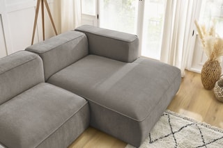 Canapé d'angle droit Zephyr - Taupe