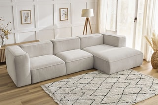 Canapé d'angle droit Zephyr - Beige