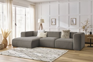 Canapé d'angle gauche Zephyr - Taupe
