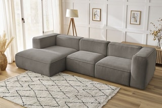 Canapé d'angle gauche Zephyr - Taupe