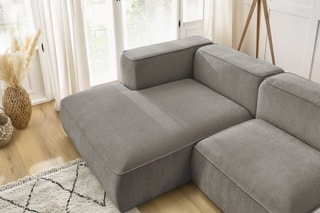 Canapé d'angle gauche Zephyr - Taupe