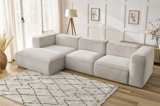 Canapé d'angle gauche Zephyr - Beige