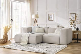 Canapé d'angle gauche Zephyr Compact - Beige