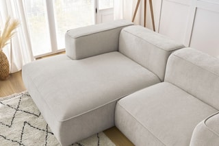 Canapé d'angle gauche Zephyr Compact - Beige