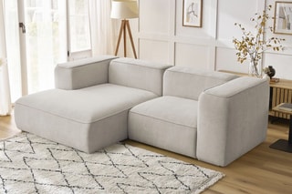 Canapé d'angle gauche Zephyr Compact - Beige