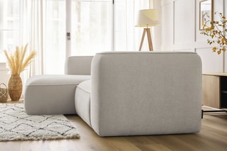Canapé d'angle gauche Zephyr Compact - Beige